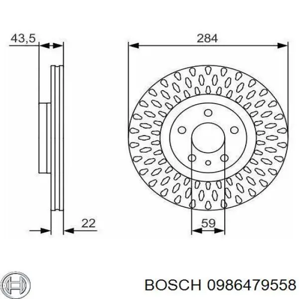 Купити 0986479558 Bosch Ротор гальмівний