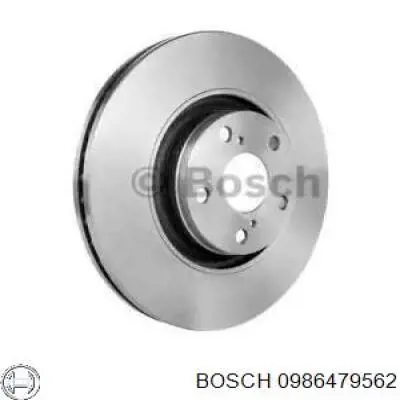 0986479562 Bosch диск гальмівний передній