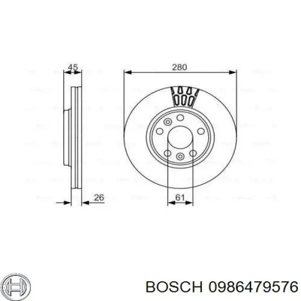 Диск переднього гальма Bremsi CD7733V ціна, від 47.58 USD