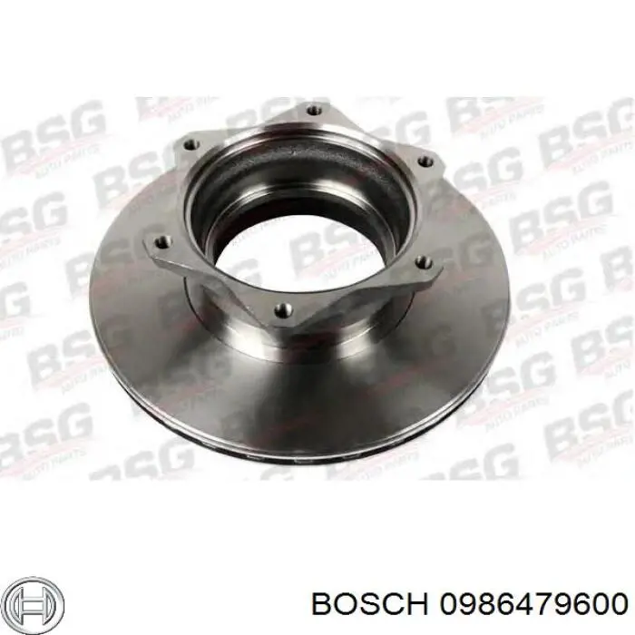 0986479600 Bosch диск гальмівний задній