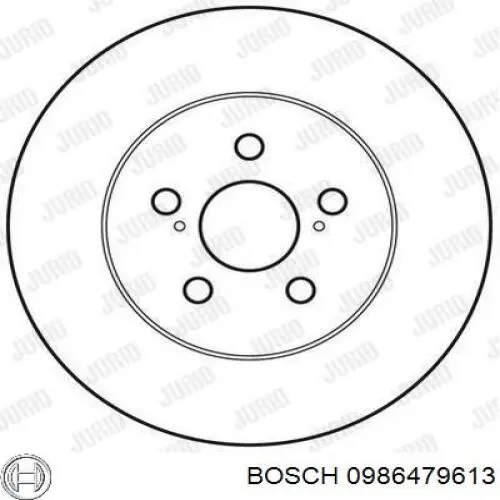 Купити 0986479613 Bosch Диск заднього гальма