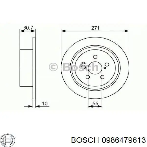 0986479613 Bosch Дискові гальма