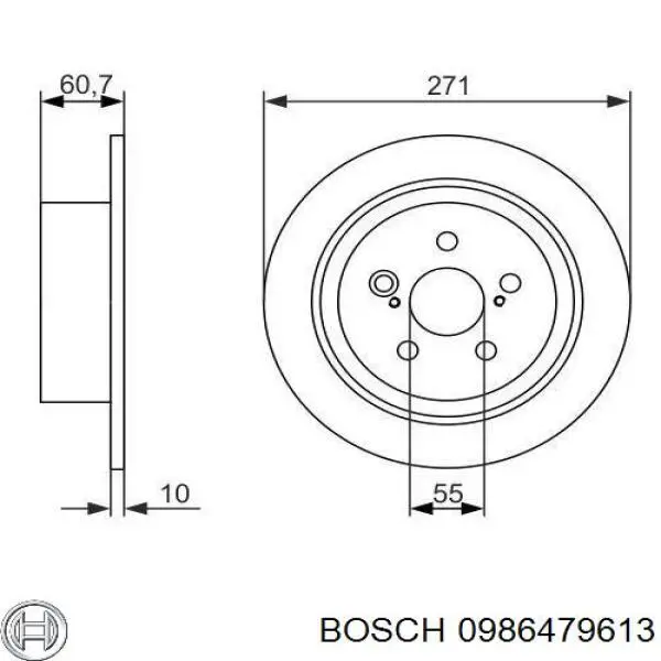 Задні дискові гальма Bosch 0986479613 ціна, від 27.62 USD