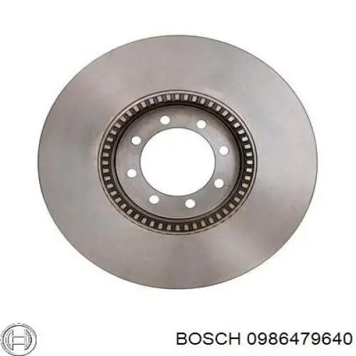 0986479640 Bosch диск гальмівний задній