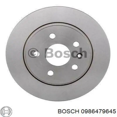0986479645 Bosch диск гальмівний задній