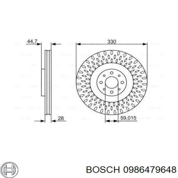 Купити 0986479648 Bosch Ротор гальмівний