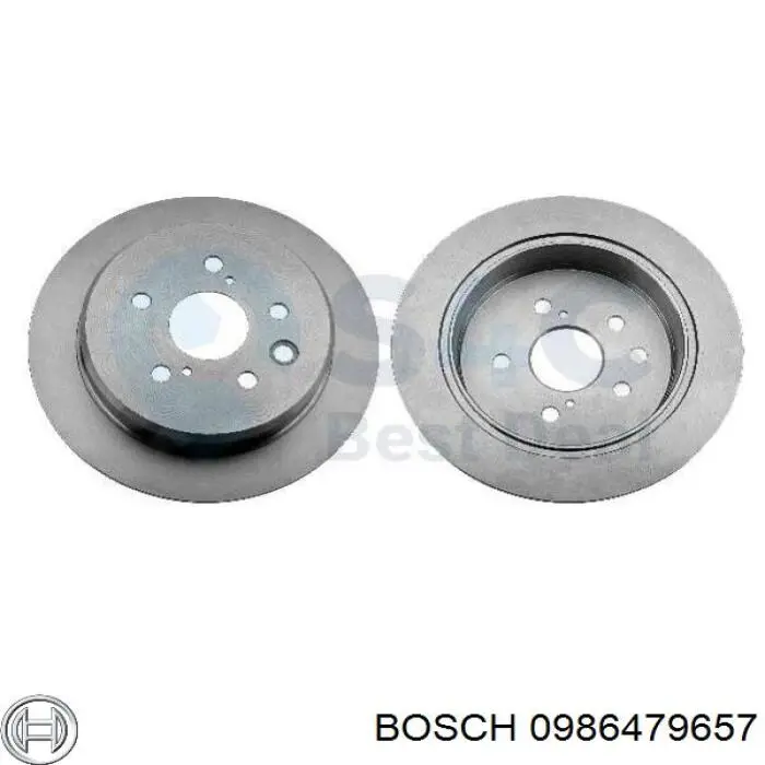 0986479657 Bosch диск гальмівний задній