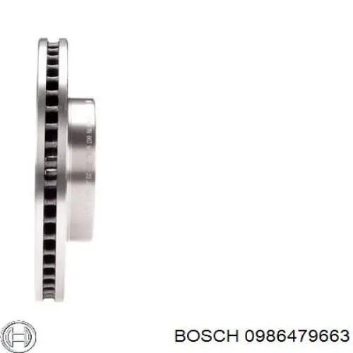 Диск гальмівний передній 0986479663 Bosch