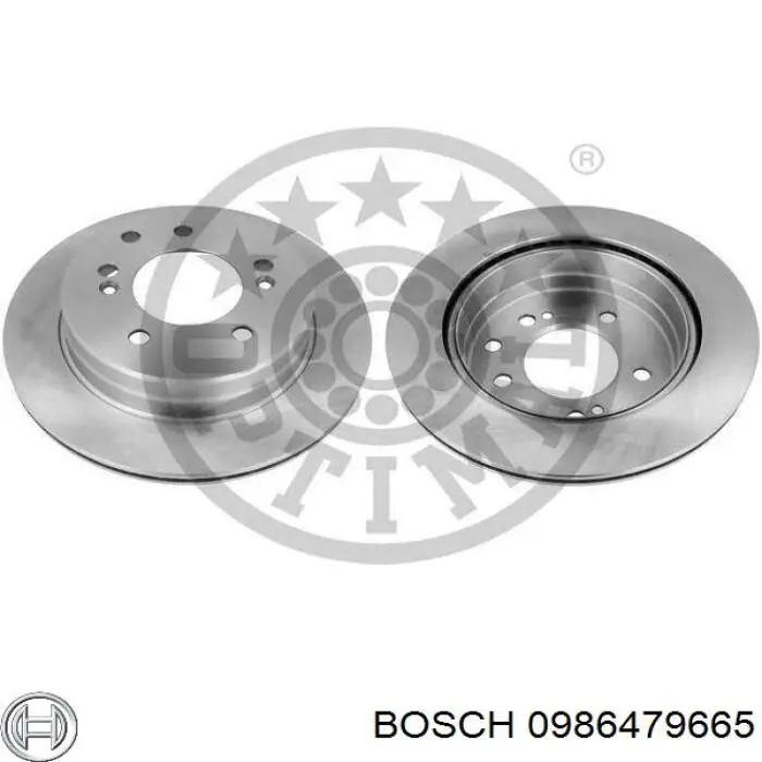 Задні дискові гальма Bosch 0986479665 ціна, від 49.69 USD