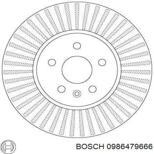 Гальмівні диски передні 0986479666 Bosch