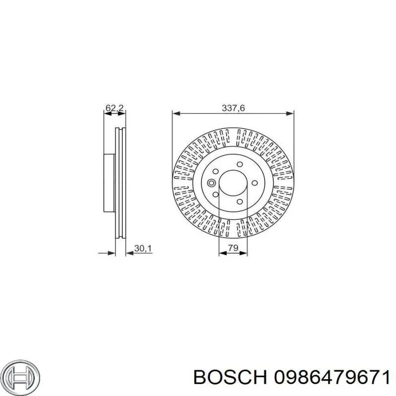 Гальмівні диски 0986479671 Bosch