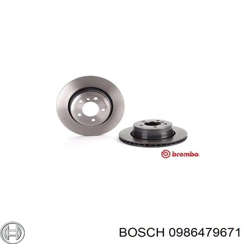 Задні дискові гальма Bosch 0986479671 ціна, від 61.17 USD