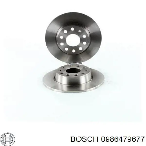 0986479677 Bosch диск гальмівний задній