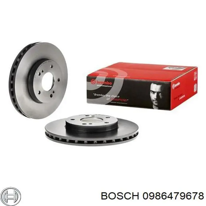 Диск переднього гальма Bosch 0986479678 ціна, від 44.04 USD