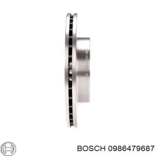 0986479687 Bosch диск гальмівний передній
