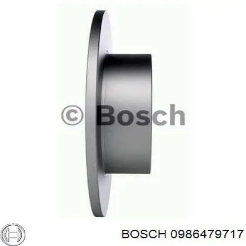 0986479717 Bosch диск гальмівний задній
