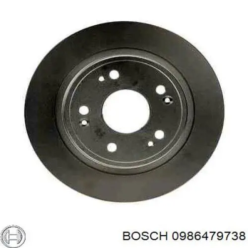 0986479738 Bosch диск гальмівний задній