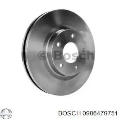 0986479751 Bosch диск гальмівний передній
