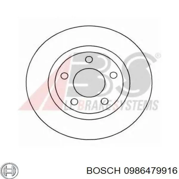 Купити 0986479916 Bosch Ротор гальмівний