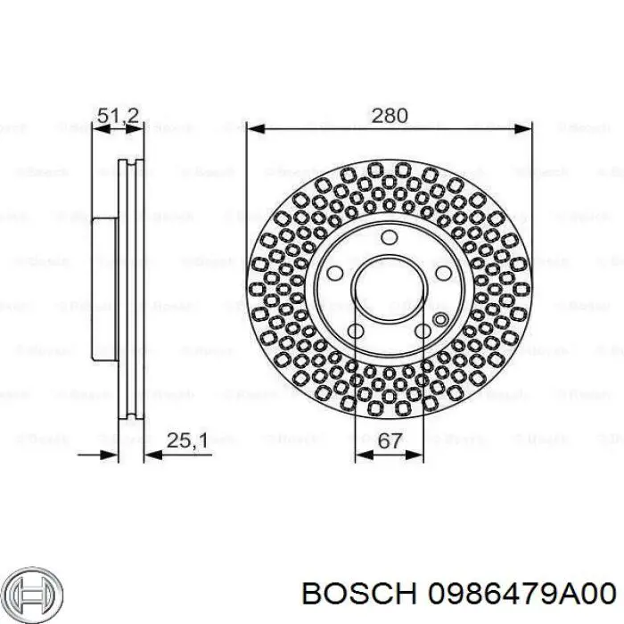 Купити 0986479A00 Bosch Ротор гальмівний