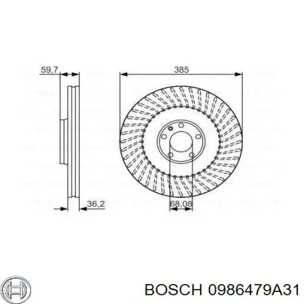 0986479A31 Bosch диск гальмівний передній