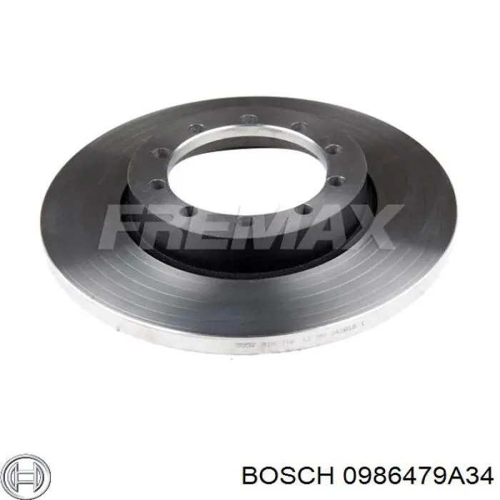 0986479A34 Bosch диск гальмівний задній
