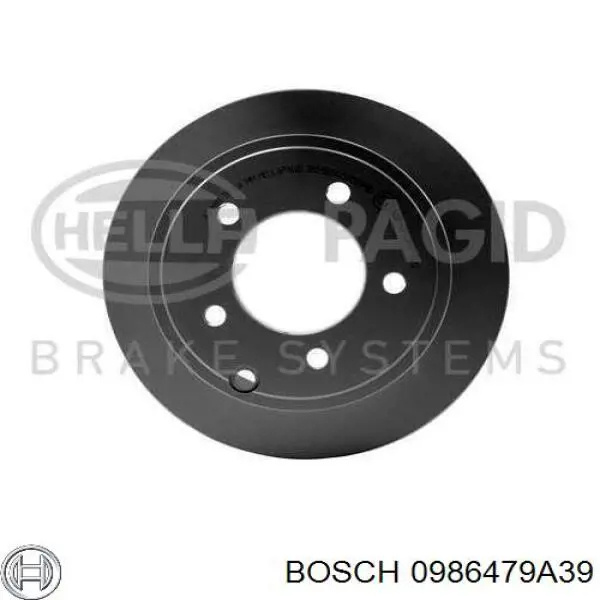 Диск гальмівний задній 0986479A39 Bosch