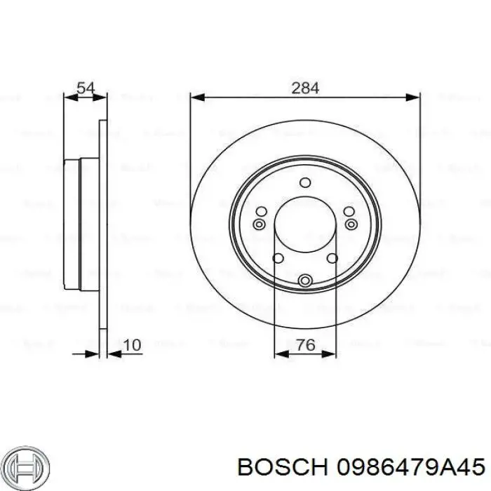 Задні дискові гальма Bosch 0986479A45 ціна, від 34.95 USD