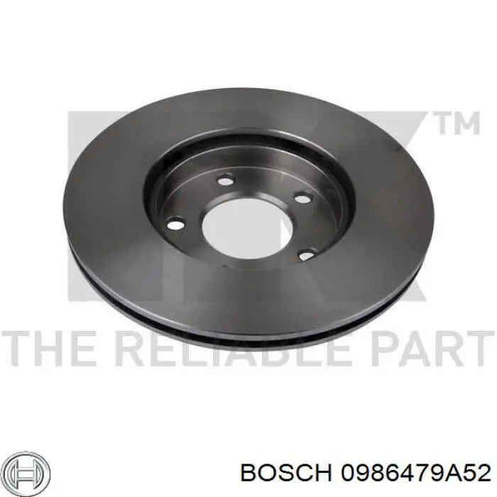 Диск гальмівний передній Bosch 0986479A52