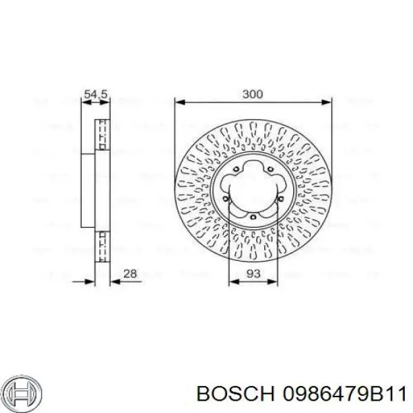 Купити 0986479B11 Bosch Ротор гальмівний