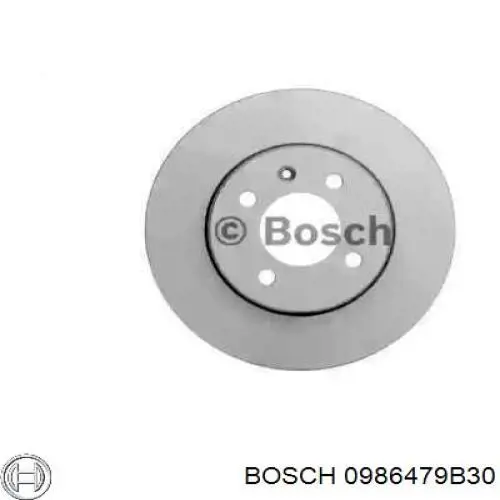 0986479B30 Bosch диск гальмівний передній