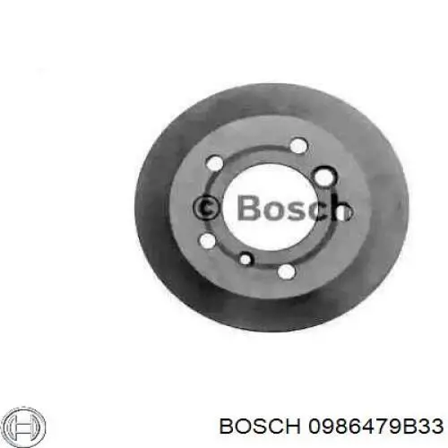 Диск гальмівний задній 0986479B33 Bosch