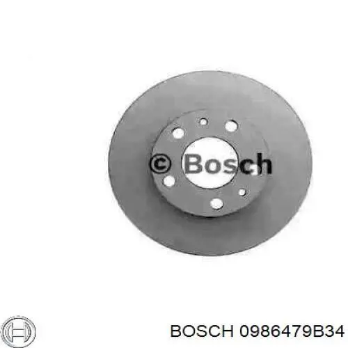 0986479B34 Bosch диск гальмівний передній