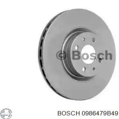 0986479B49 Bosch диск гальмівний передній