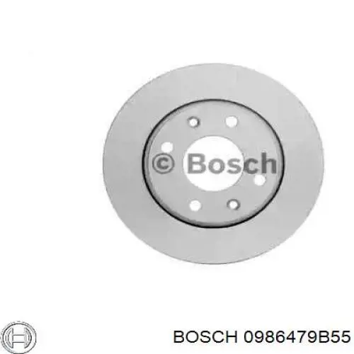 0986479B55 Bosch диск гальмівний передній