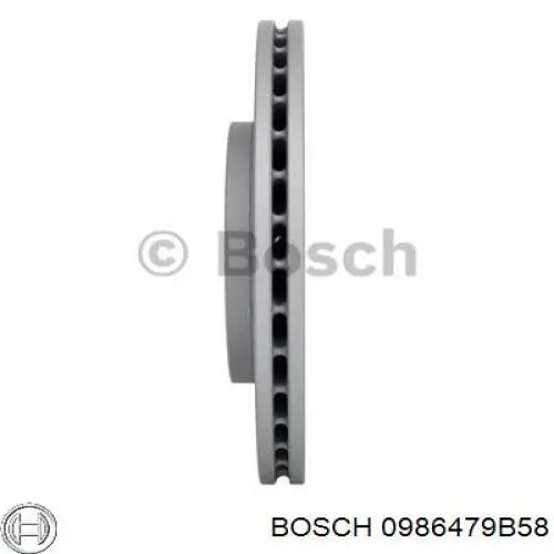 Диск переднього гальма Bosch 0986479B58 ціна, від 31.97 USD