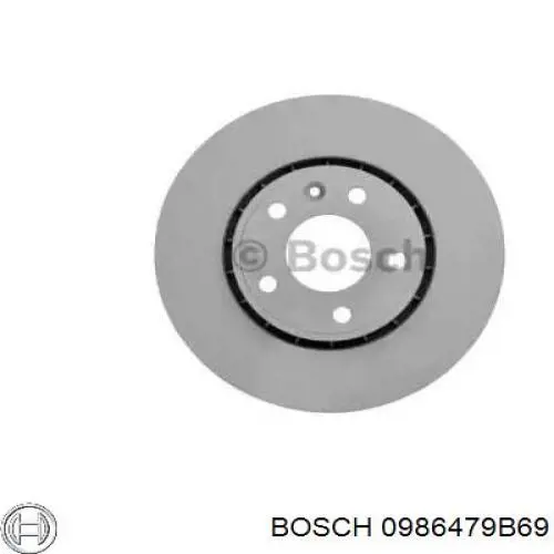 Диск гальмівний передній 0986479B69 Bosch