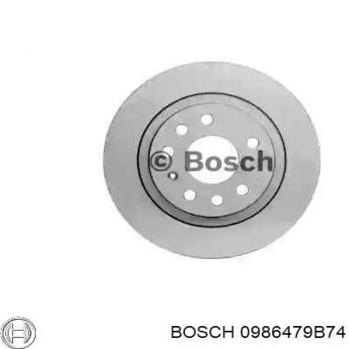 0986479B74 Bosch диск гальмівний задній