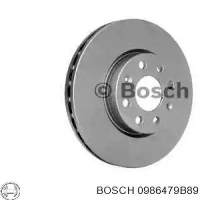 Диск гальмівний передній 0986479B89 Bosch