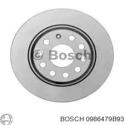 0986479B93 Bosch диск гальмівний задній