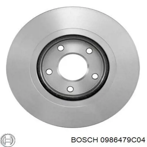 Диск переднього гальма Bosch 0986479C04 ціна, від 44.68 USD