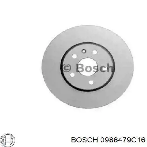 Диск гальмівний передній 0986479C16 Bosch