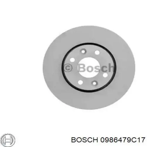 0986479C17 Bosch диск гальмівний передній