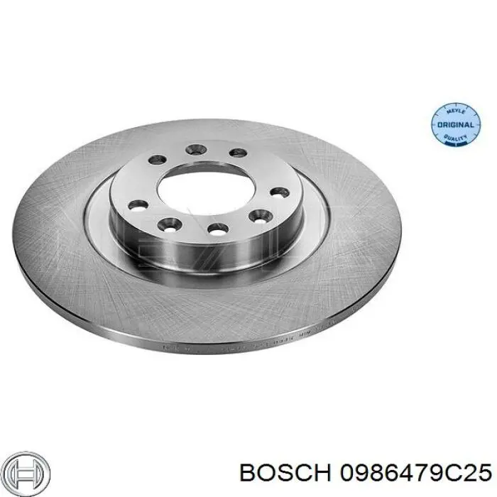 0986479C25 Bosch диск гальмівний задній