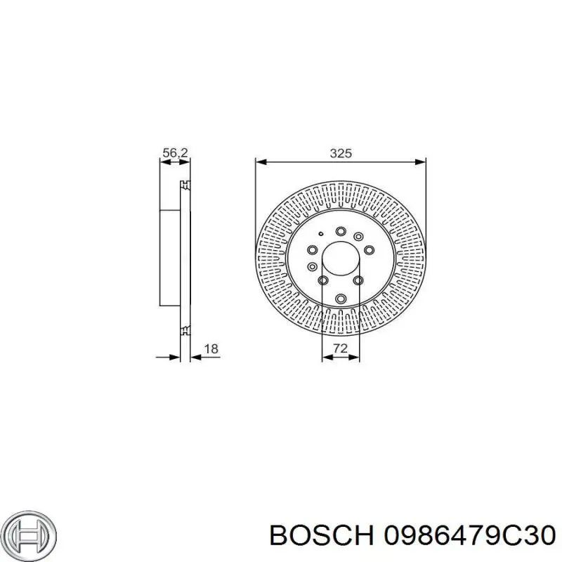 Гальмівні диски 0986479C30 Bosch
