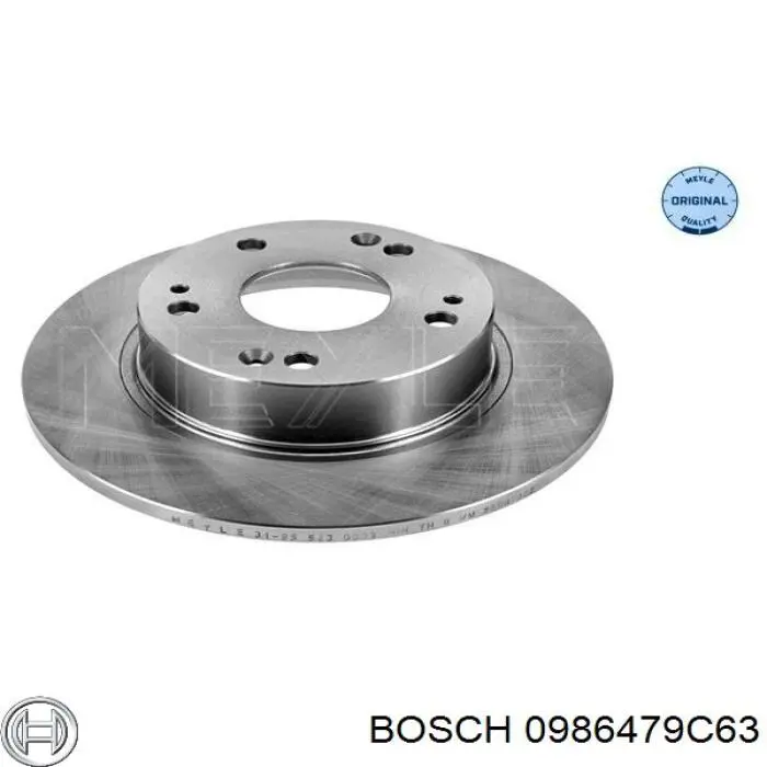 0986479C63 Bosch диск гальмівний задній