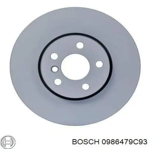 Диск гальмівний передній 0986479C93 Bosch