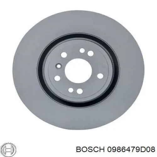 Диск гальмівний передній 0986479D08 Bosch