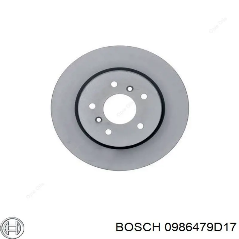 Диск гальмівний задній 0986479D17 Bosch