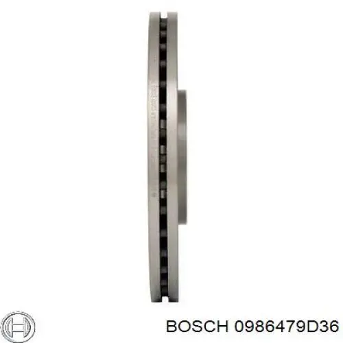 0986479D36 Bosch диск гальмівний передній